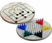 Xxl Halma & MüHle Spiel Brettspiel 2 Spielfelder GroßE Spielfiguren Maxi 50X50Cm