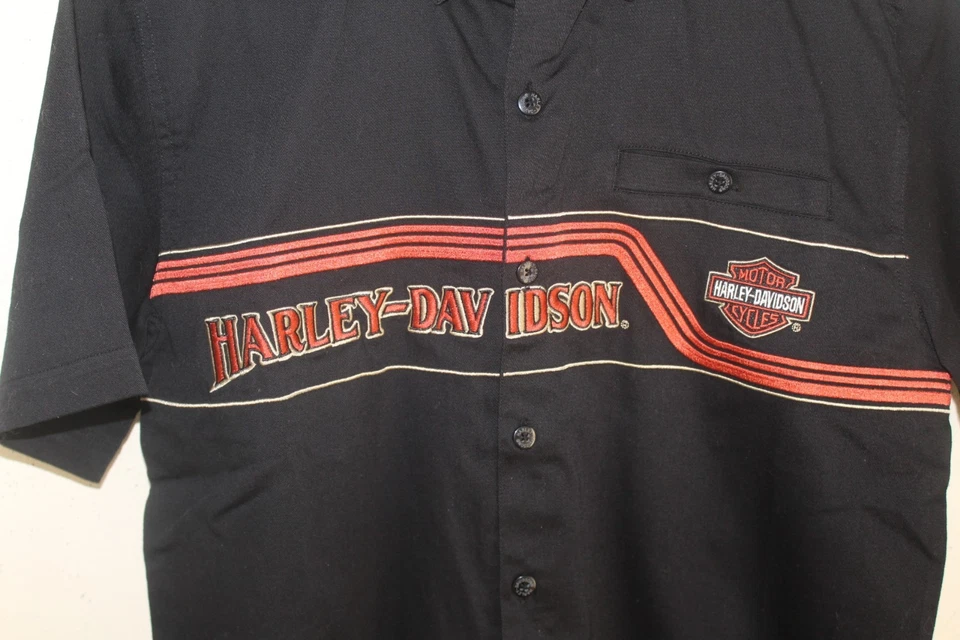 Harley Davidson's Homme Garage Moto Travail Chemise Taille S -menthe Condition - Photo 3/4
