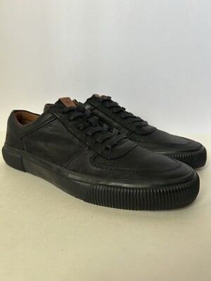 Frye Shawn Low Black Leather Casual Lace Up Low Top Sneakers Shoes Men 11 