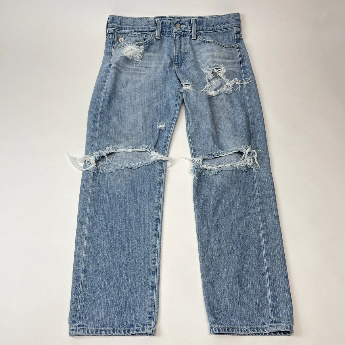 ADRIANO GOLDSCHMIED AG Piper Crop Slouchy Slim Jeans Distressed Womens Sz 28 R