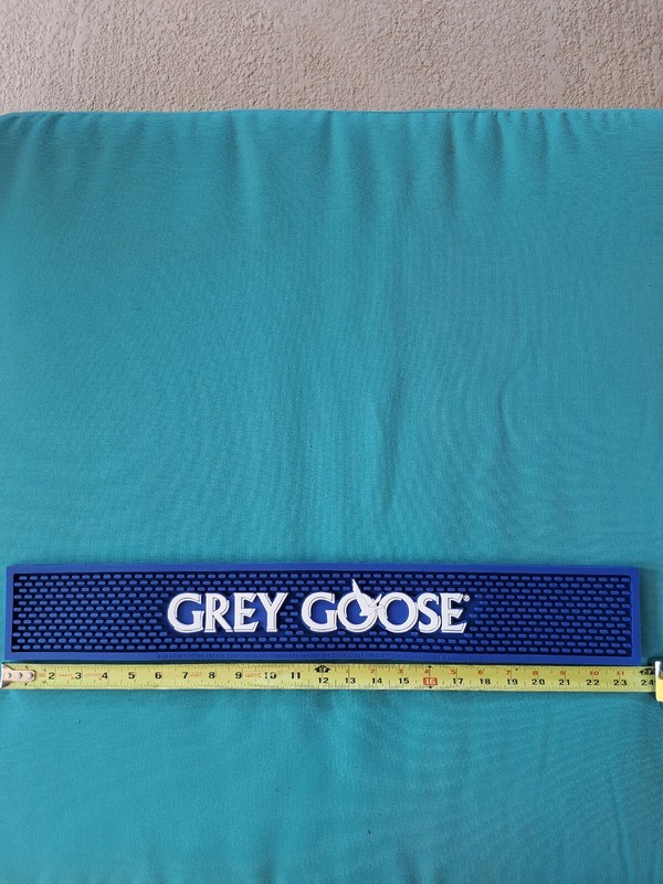 Grey Goose Vodka Rubber Bar Rail Mat 23 1/2" X 3 1/2"