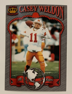 NFL CASEY WELDON Buccaneers 1996 Pacific Crown Royale NFL Regime CARD NR91