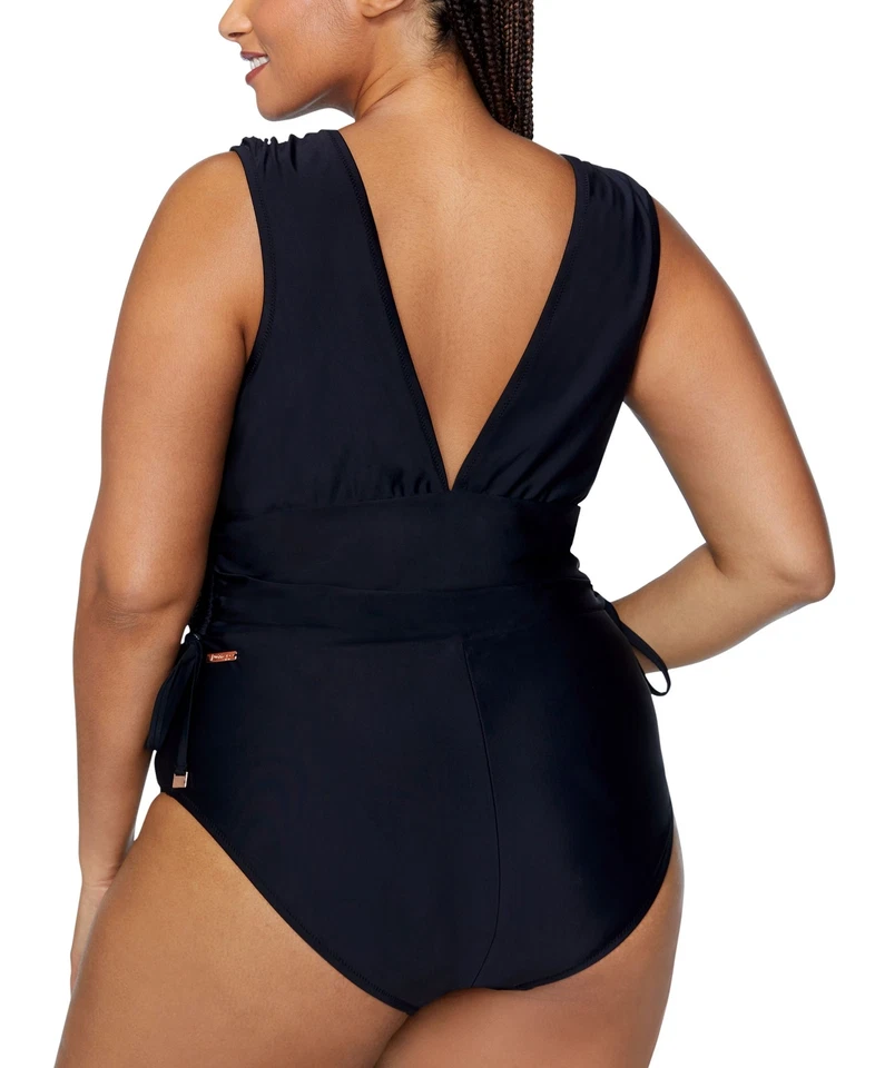 Raisins Curve Womens Plus Size Lusiana One-Piece Swimsuit - Black - 20W ESF17070 - Image 2 of 2