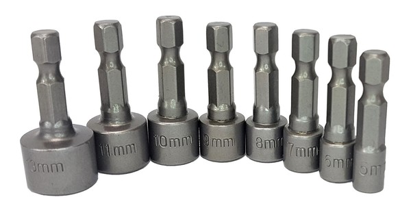 "Stecknuss Bitsatz SteckschlüSsel Nuss Satz 1/4\" Bitset 8Tlg Akkuschrauber 5-13Mm"-image