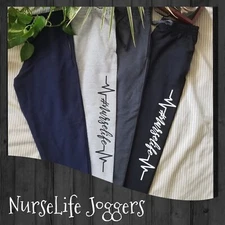 Custom Made #nurselife sweatpant joggers/ Essential Workers/ Nurse Gifts