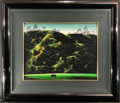 EYVIND EARLE ''Solitude'' Siebdruck signiert gerahmt mit Zertifikat 55/200