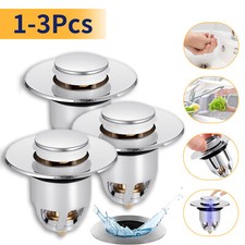 1-3  Bathtub Drain Stopper Bathroom Bath Tub Sink Waste Pop-Up Plug Replacements