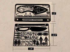 45 Tools In 2 Survival Multitool Steel Credit Card Sized (BUG OUT BAG MUST HAVE)