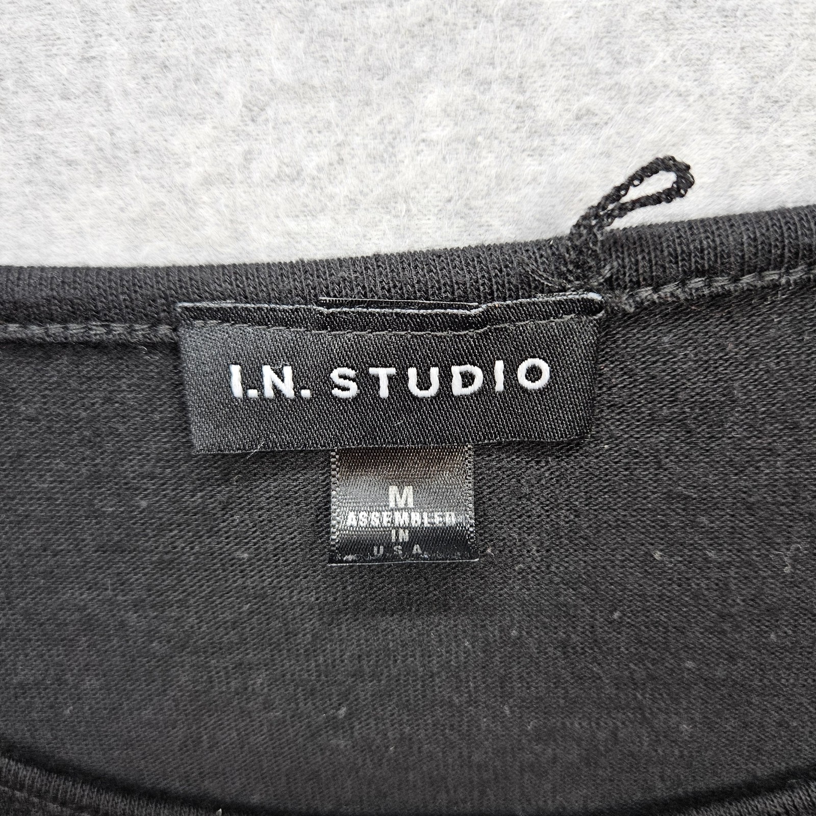 I.N. Studio Women's Medium Black Three-Quarter Butterfly Sleeves