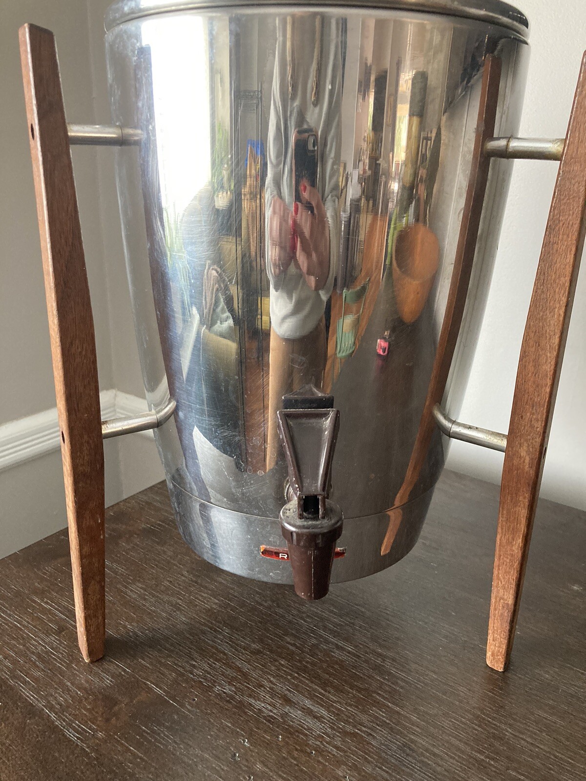Vintage Regal Stainless Mid Century Atomic 30 Cup Coffee Percolator