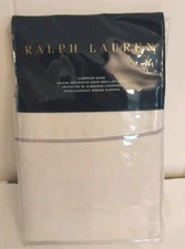 RALPH LAUREN Alessandra Marden Linen EURO PILLOW SHAM Cream / Lilac NIP $255