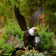 Metal Bald Eagle Large Outdoor Statues,Yard Decorations Outdoor Garden Sculpture