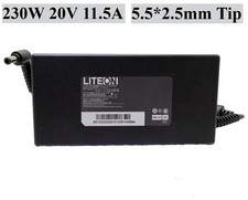 LITEON 230W 20V 11.5A AC Adapter PA-1231-26 for MSI GS75 GS76 Stealth 5.5 2.5mm