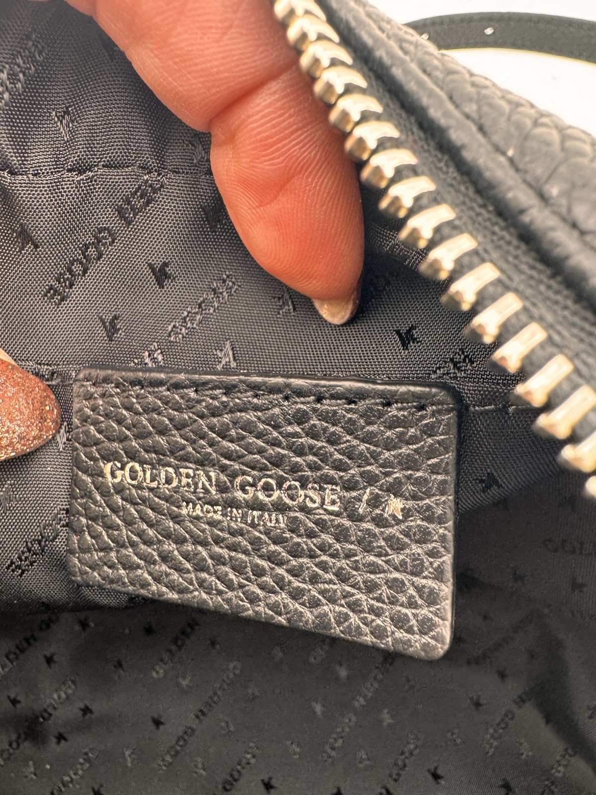 Golden Goose Pink Black Python Star Shoulder Bag … - image 8