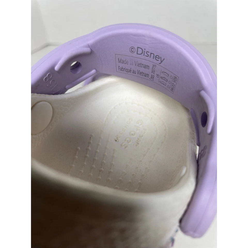 CROCS Frozen Blanco Púrpura Niño Pequeño Talla 6 Foto 4 de 4