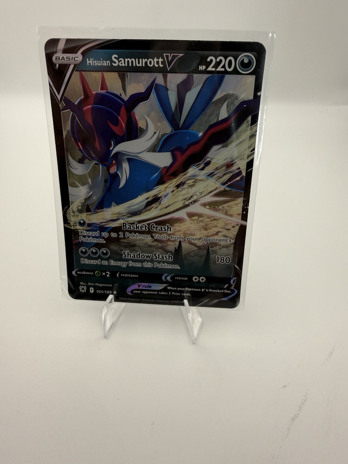 Hisuian Samurott V 101/189 Swsh10: Astral Radiance Holo