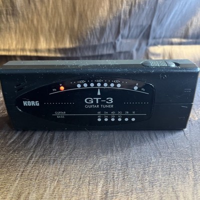 Korg GT 3 Guitar/Bass Auto Tuner   Vintage Black Portable Model GT 3