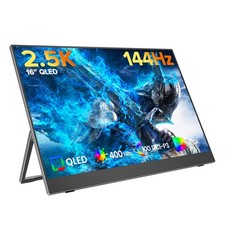 UPERFECT 16" 2.5K 2560x1600 Portable Monitor 144HZ Gaming Monitor QLED PC Screen
