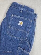 Carhartt FR Flame Resistant Jeans Carpenter 38x30 CAT 2 2112 Blue Denim Utility