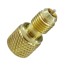 R134A Refrigerant Tank Adapter, 1/4" SAE Male Flare to 1/2" ACME Female, Solid
