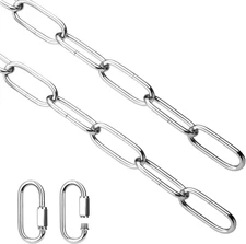 Lighting Chain, 6 Feet Chrome Light Fixture Chain, Metal Chandelier Chain Extens