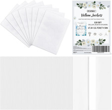 120 Pcs Pre-Folded Vellum Jackets for 5x7 Invitations - Bulk Transparent Paper E