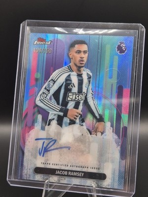 2026 Topps Finest Premier League Jacob Ramsey Finest Auto Sky Blue 109/150