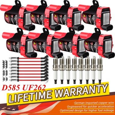 High Performance D585 Ignition Coils & Spark Plug &Wire For Chevy Silverado 1500