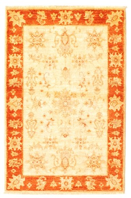 Cream 2'8'' x 4'2'' Hand-knotted Oriental Carpet Traditional Wool Area Rug