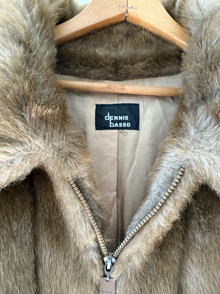 Chaqueta Dennis Basso Marrón Imitación Piel Cremallera Talla L Foto 3 de 4