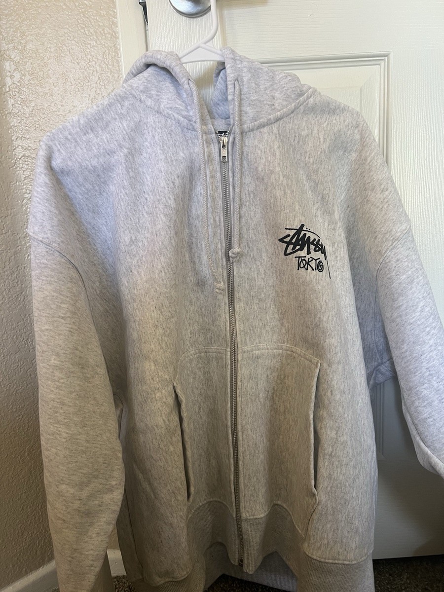Stussy Tokyo Exclusive Heather Gray Zip Hoodie Men's XL NEW | eBay