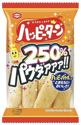 Japan Rice Crackers HAPPY TURN Snack Sweet Salt Crispy Powder Kameda Food 53g