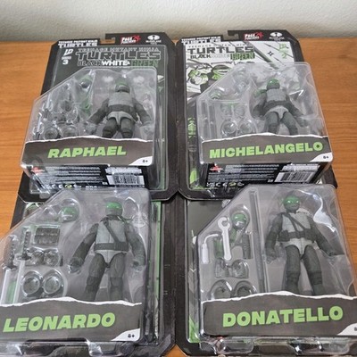 MEGA RARE Page Punchers Black White & Green Set of all 4 TMNT McFarlane Toys