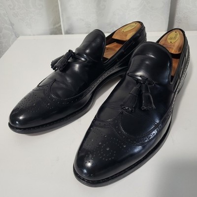 Allen Edmonds Berwick Men's Leather Tassel Loafers Dress Shoes Sz 12 AAA Black 