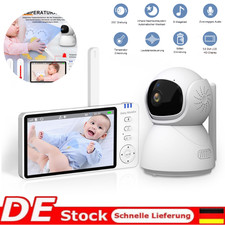 5Zoll Babyphone mit Kamera LCD Nachtsicht-Babymonitor Temperatursensor VOX-Modus
