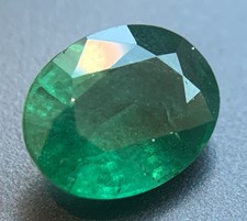 Natural Emerald GIA CERTIFIED Zambian 2.22 Ct oval cut loose gemstone
