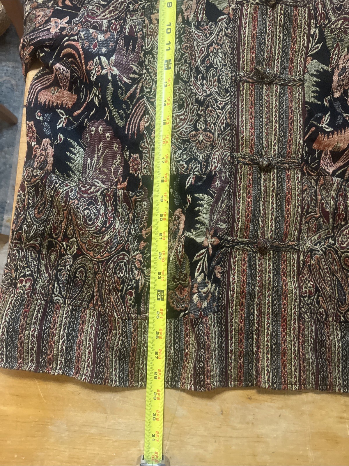 Tapestry Patchwork Lined Jacket X-Large White Sta… - image 10