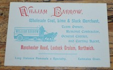 Old Advertising Card William Barrow Transport...