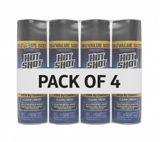 4 pack Hot Shot Flying Insect Killer Aerosol Spray, Clean Fresh Scent, 18.75 OZ