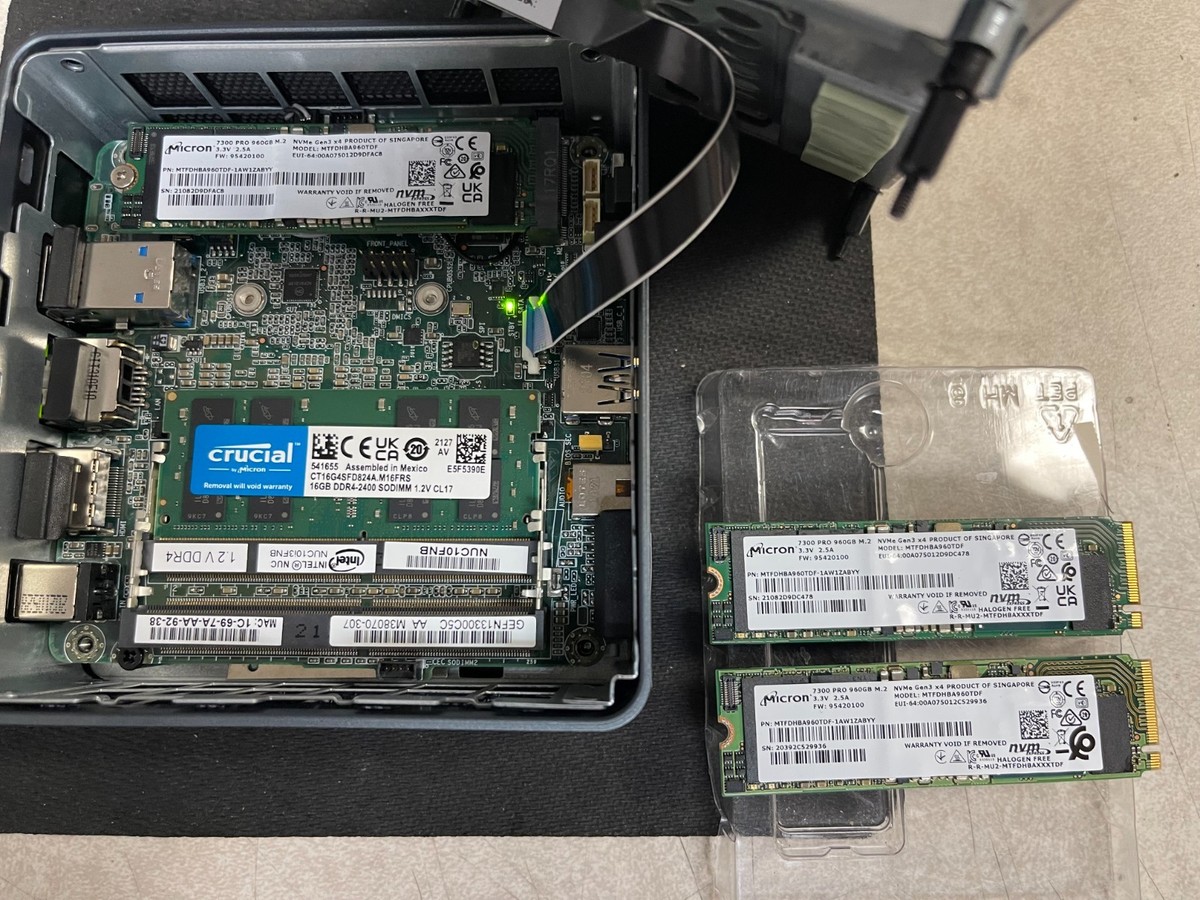 Intel NUC10i3FNH /16GB Ram/960GB M.2 SSD / tested - in good