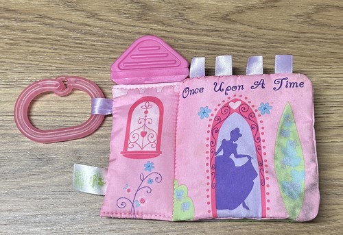 Disney Baby Princess Pink Soft Book Kids Cinderella  Teether Baby Girl Toy 