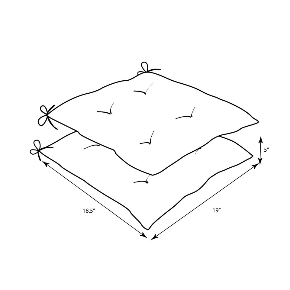 Cojín de asiento de silla de interior/exterior floral perfecto con lazos, acolchado, nosotros... Foto 2 de 4