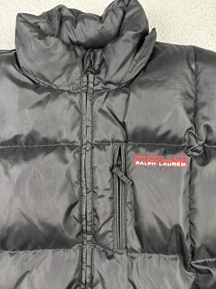 Chaqueta Polo Ralph Lauren Niños XL 20 Negro Plumón Abrigo Abombado Juvenil Invierno Cálido Foto 2 de 4