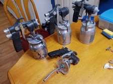 Campbell Hausfeld 3 1/2  Preowned Siphon-Feed Spray Guns Parts Repair as is read
