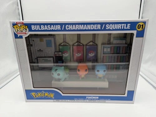 Pokemon Bulbasaur Charmander Squirtle Deluxe Funko Pop! Moment #01 (Damaged)