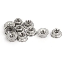 M6 304 Stainless Steel Thread Sawed Hex Nut 10pcs