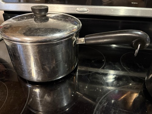 Revere Ware 1801 pentola padella salsa fondo rivestito rame 2&3 quarti con coperchio Clinton, ILL - Foto 4 di 5