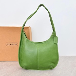 ショルダーバッグ OLD COACH NUBAC GREEN ERGO w/charm Coach handbag ergo charm - Gem