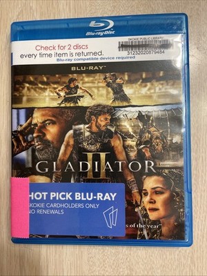 GLADIATOR 2 BLU RAY MOVIE 2025 2 DISCS PLAYS GREAT PEDRO PASCAL PAUL MESCAL