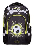 Walker Fame Ace Backpack Schulrucksack Rucksack Football Schwarz HellgrüN